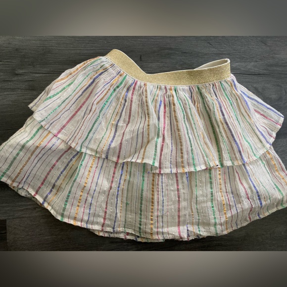 La Redoute Other - La Redoute white rainbow striped sparkly skirt baby girl 12-18 months